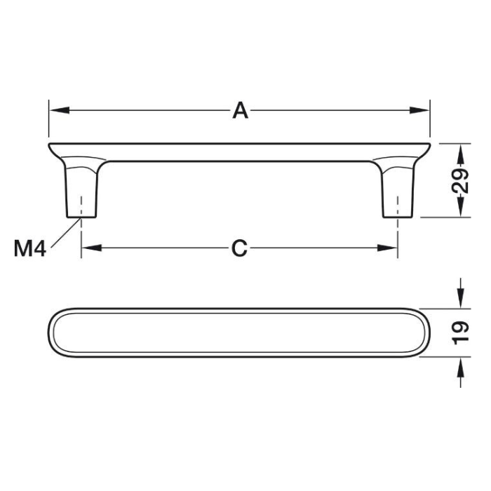 Handle Zinc Pull Fossetta