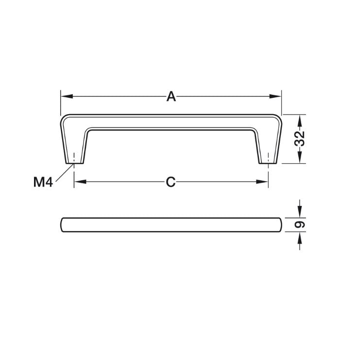 Handle Zinc Svelte Collection