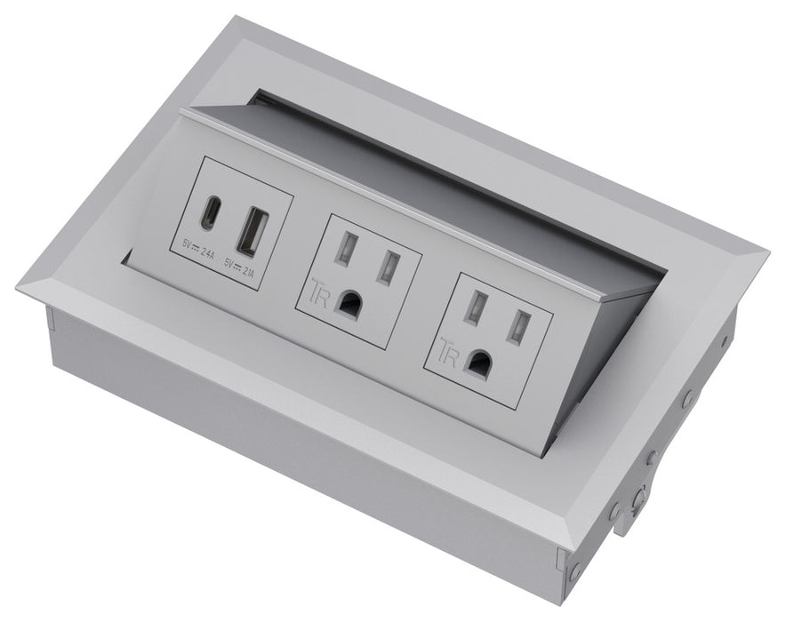 Hide-A-Dock Power Data Station 2 AC Outlets 2 USB Ports