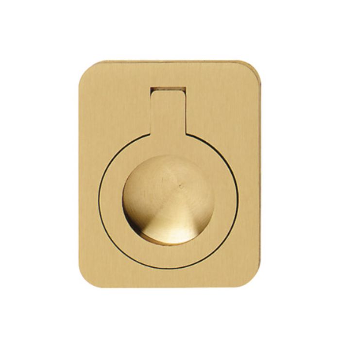 INSET Ring Handle, Brass Campaign Collection, 47 x 60 mm (W x H)