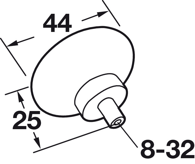 Knob Zinc Alloy & Glass 44 mm Amerock Glacio Collection