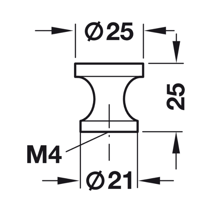 Knob Brass Polished Chrome