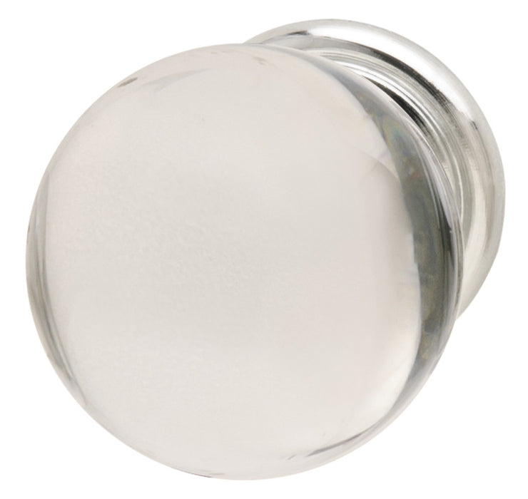 Knob Clear & Polished Chrome Crystal & Zinc Astral Collection