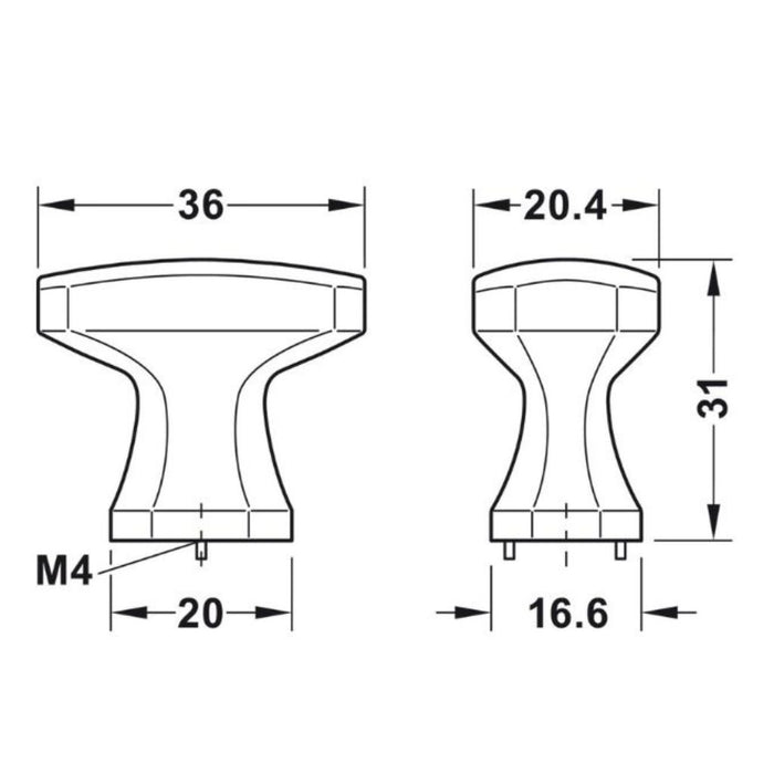 Knob Zinc Alloy Design Model H2185