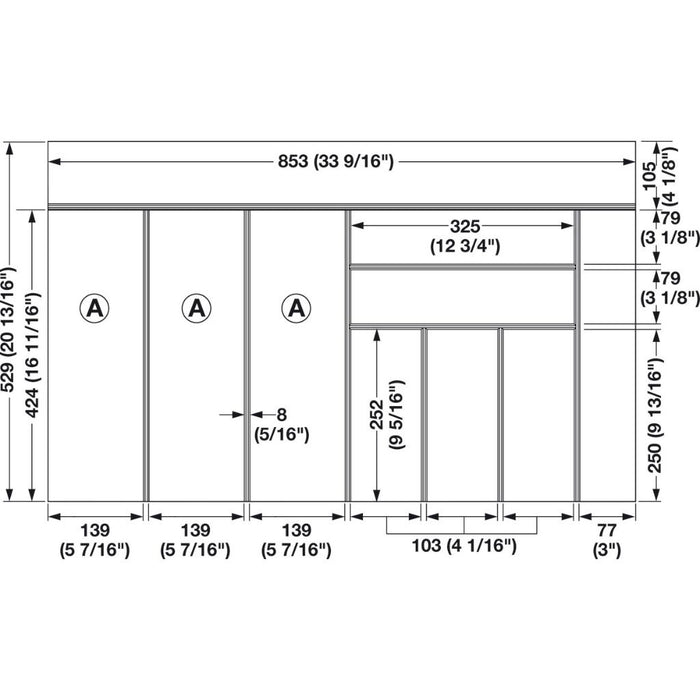 Large Cutlery Tray Fineline