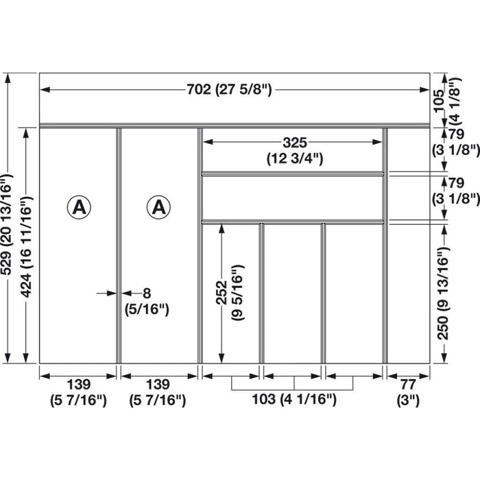 Large Cutlery Tray Fineline