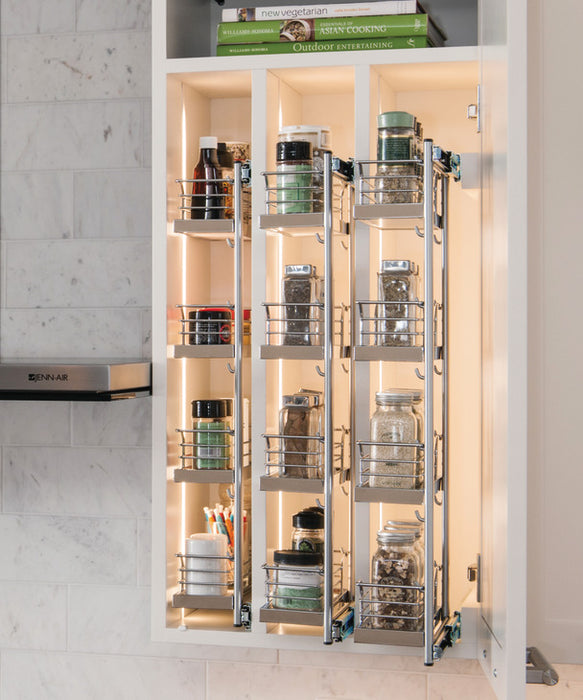 Tray Set Pull Out Spice Rack Chrome Sliding