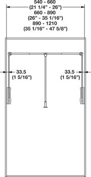 Wardrobe Lift 33 Lbs Weight Capacity